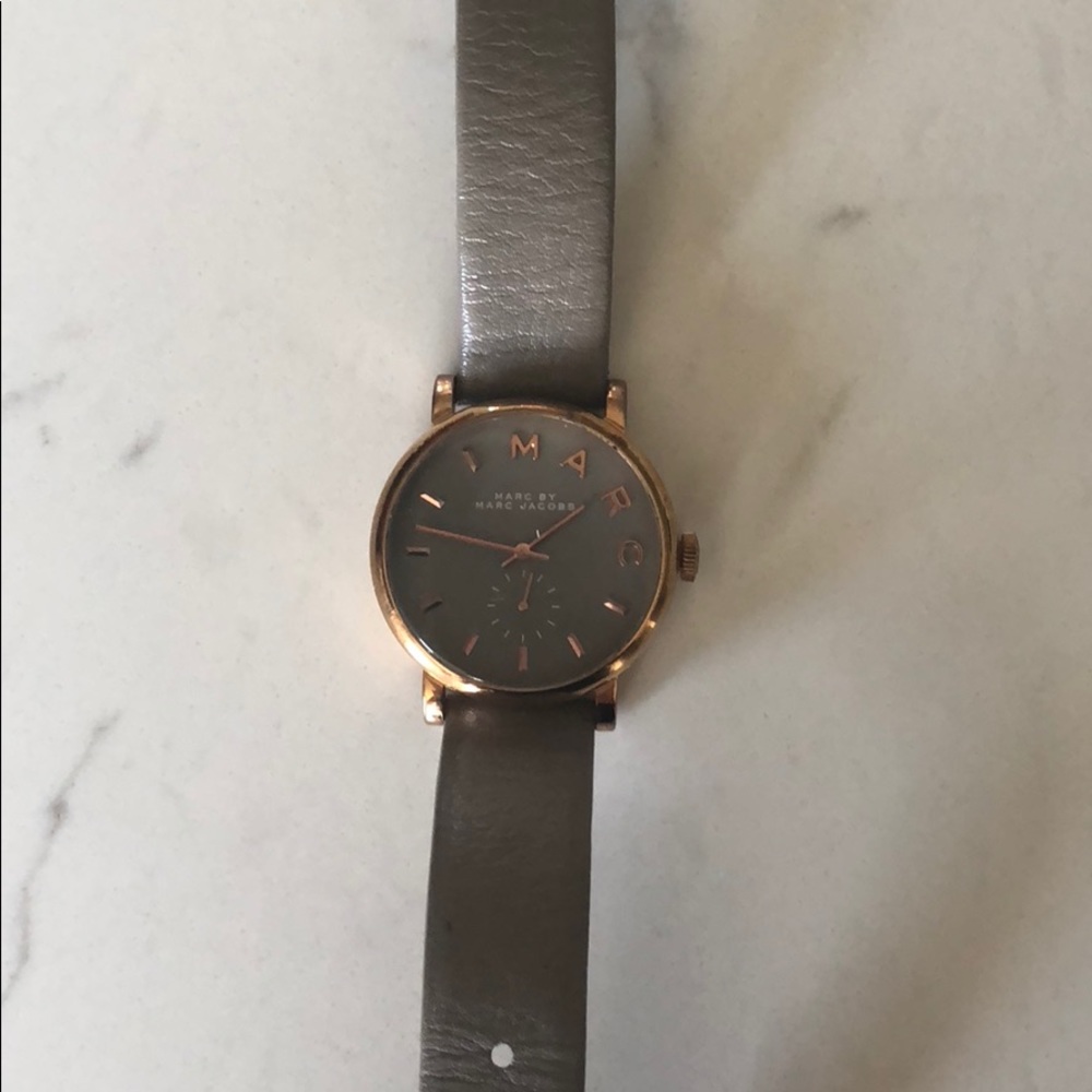 Marc Jacobs grey and gold watch